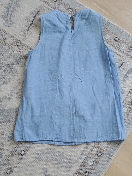 J. Crew Linen Cotton Embroidered Shift Tank Sz00 - Picture 10 of 10